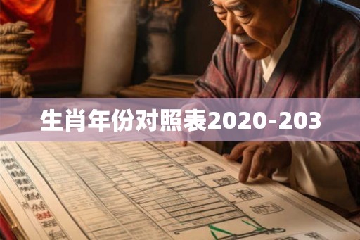 生肖年份对照表2020-2030