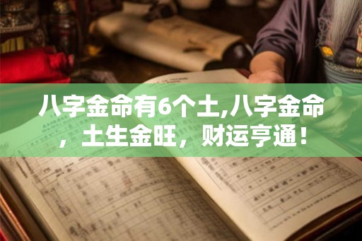 八字金命有6个土,八字金命，土生金旺，财运亨通！