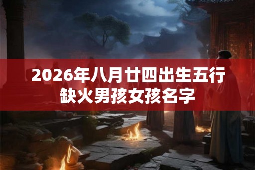 2026年八月廿四出生五行缺火男孩女孩名字