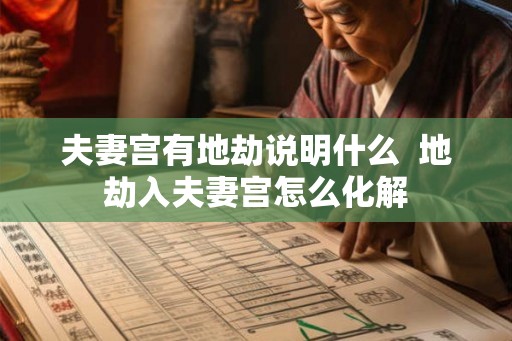 夫妻宫有地劫说明什么  地劫入夫妻宫怎么化解
