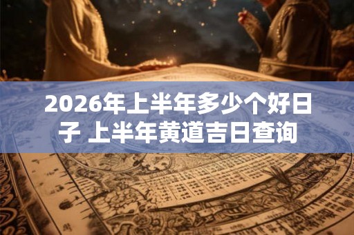 2026年上半年多少个好日子 上半年黄道吉日查询