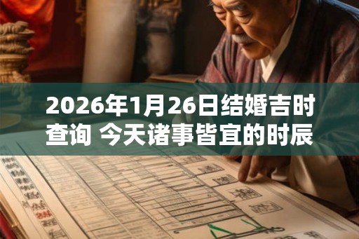 2026年1月26日结婚吉时查询 今天诸事皆宜的时辰