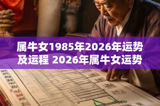 属牛女1985年2026年运势及运程 2026年属牛女运势如何