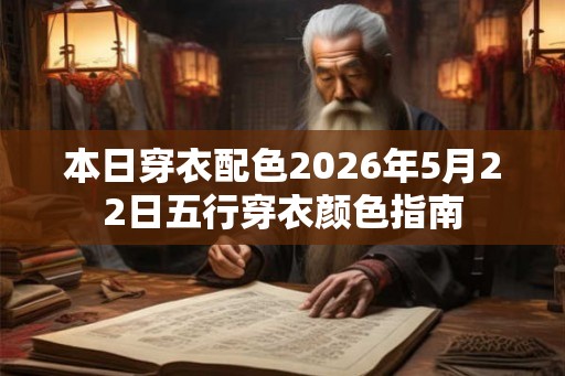 本日穿衣配色2026年5月22日五行穿衣颜色指南