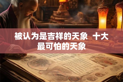 被认为是吉祥的天象  十大最可怕的天象