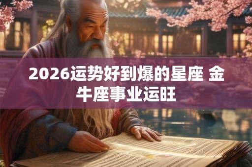 2026运势好到爆的星座 金牛座事业运旺 2026运势好到爆的星座 金牛座事业运旺