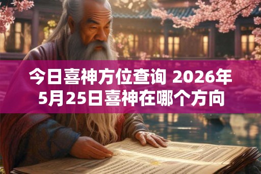 今日喜神方位查询 2026年5月25日喜神在哪个方向