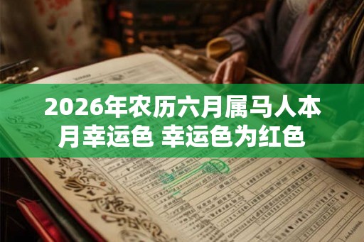2026年农历六月属马人本月幸运色 幸运色为红色