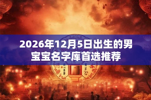 2026年12月5日出生的男宝宝名字库首选推荐