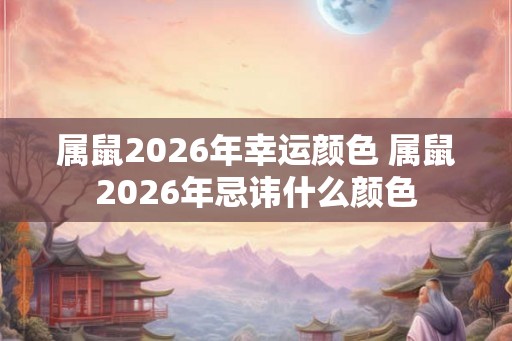 属鼠2026年幸运颜色 属鼠2026年忌讳什么颜色