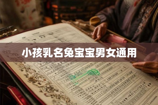 小孩乳名兔宝宝男女通用