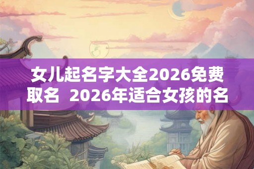 女儿起名字大全2026免费取名  2026年适合女孩的名字