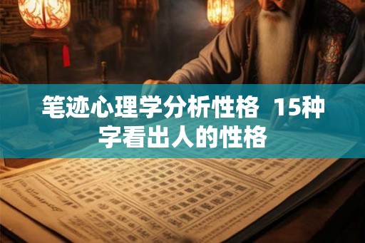 笔迹心理学分析性格  15种字看出人的性格