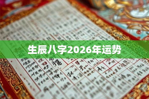 生辰八字2026年运势