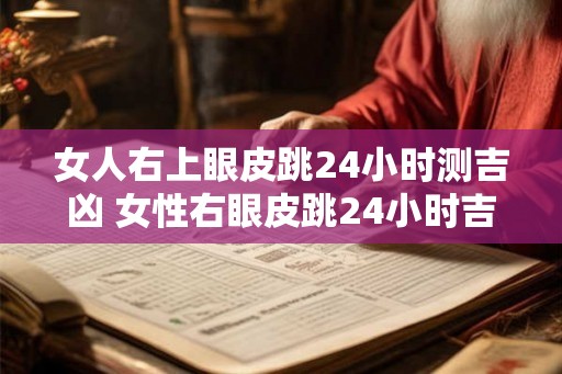 女人右上眼皮跳24小时测吉凶 女性右眼皮跳24小时吉凶测试