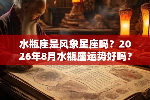 水瓶座是风象星座吗?2026年8月水瓶座运势好吗? 水瓶座是风象星座吗?2026年8月水瓶座运势好吗?