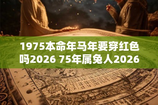 1975本命年马年要穿红色吗2026 75年属兔人2026年本命年怎么化解