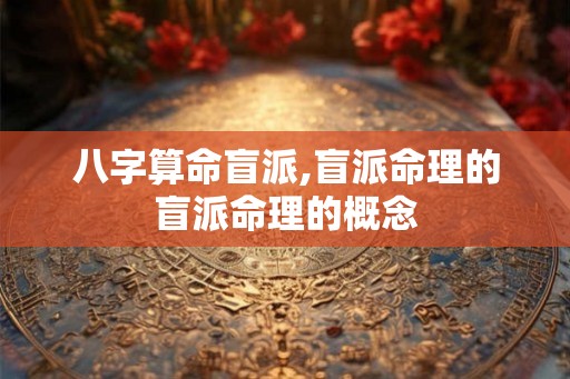 八字算命盲派,盲派命理的盲派命理的概念