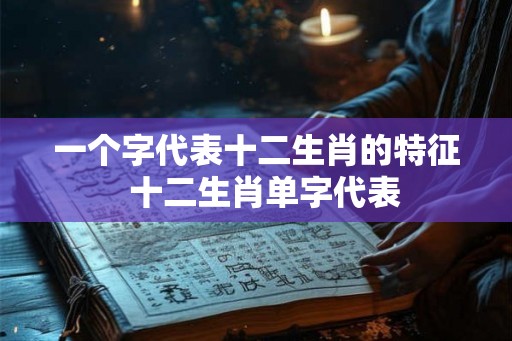 一个字代表十二生肖的特征 十二生肖单字代表 一个字代表十二生肖的特征 十二生肖单字代表