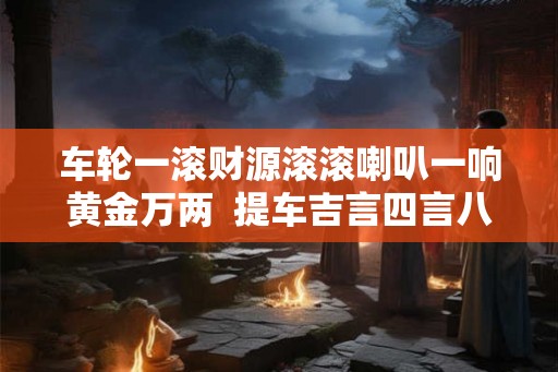 车轮一滚财源滚滚喇叭一响黄金万两  提车吉言四言八句