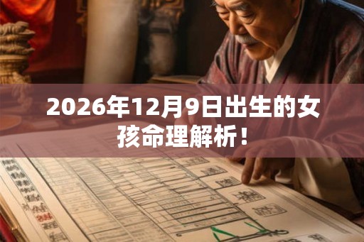 2026年12月9日出生的女孩命理解析！