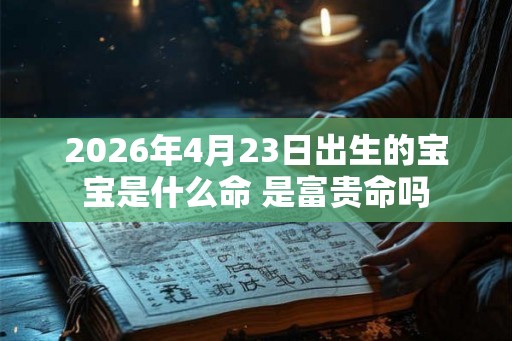 2026年4月23日出生的宝宝是什么命 是富贵命吗
