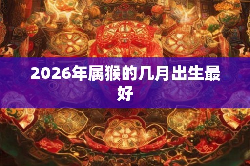 2026年属猴的几月出生最好