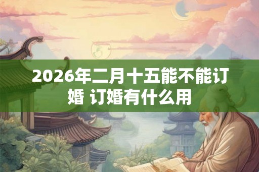 2026年二月十五能不能订婚 订婚有什么用
