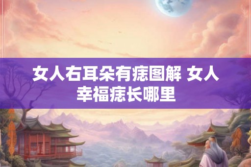女人右耳朵有痣图解 女人幸福痣长哪里