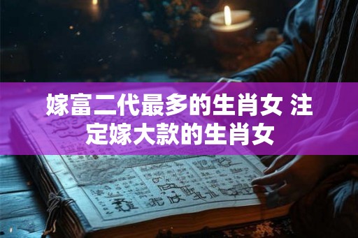 嫁富二代最多的生肖女 注定嫁大款的生肖女 嫁富二代最多的生肖女 注定嫁大款的生肖女