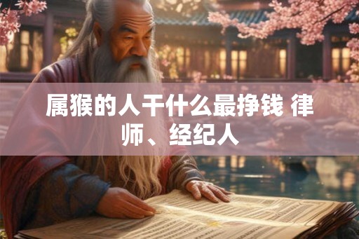 属猴的人干什么最挣钱 律师、经纪人