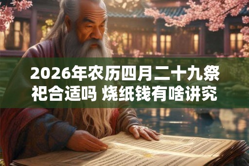 2026年农历四月二十九祭祀合适吗 烧纸钱有啥讲究 2026年农历四月二十九祭祀合适吗 烧纸钱有啥讲究