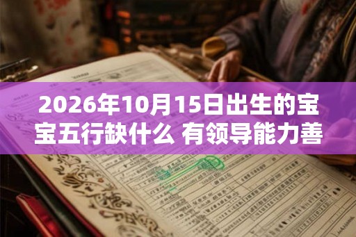 2026年10月15日出生的宝宝五行缺什么 有领导能力善于策划