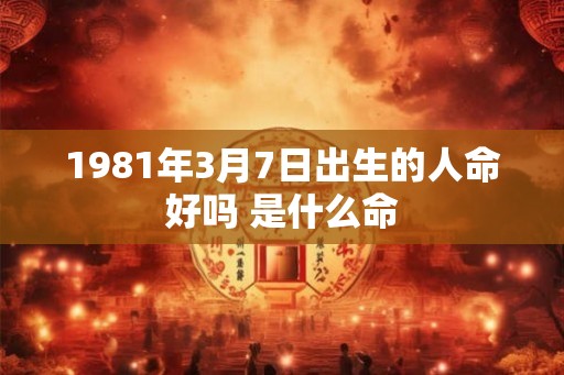 1981年3月7日出生的人命好吗 是什么命