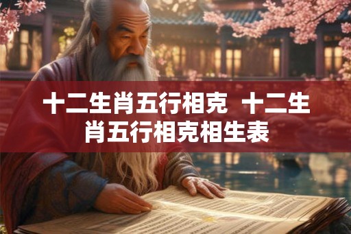十二生肖五行相克 十二生肖五行相克相生表 十二生肖五行相克 十二生肖五行相克相生表