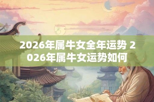 2026年属牛女全年运势 2026年属牛女运势如何