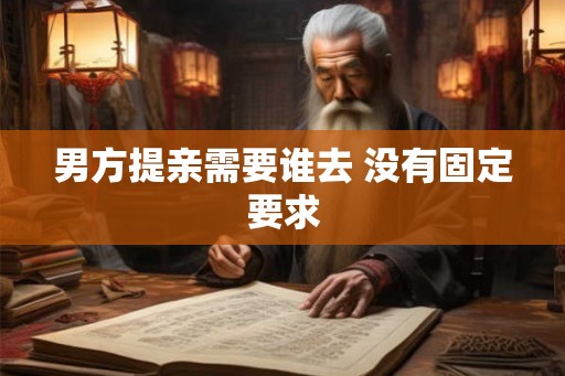 男方提亲需要谁去 没有固定要求