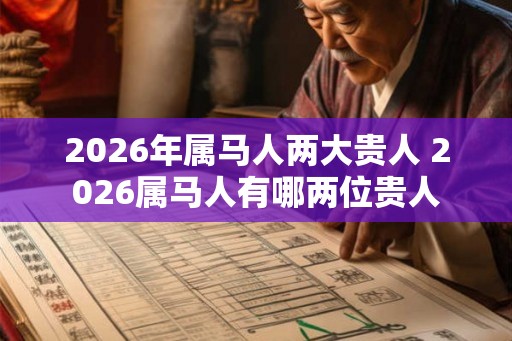 2026年属马人两大贵人 2026属马人有哪两位贵人