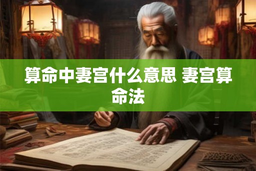算命中妻宫什么意思 妻宫算命法