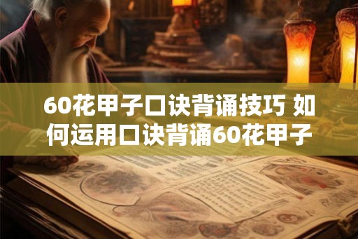 60花甲子口诀背诵技巧 如何运用口诀背诵60花甲子
