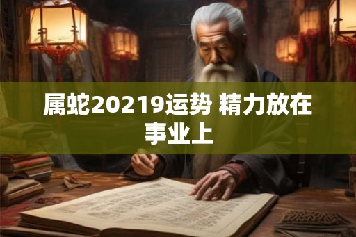 属蛇20219运势 精力放在事业上 属蛇20219运势 精力放在事业上