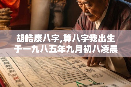 胡皓康八字,算八字我出生于一九八五年九月初八凌晨一点