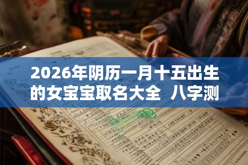 2026年阴历一月十五出生的女宝宝取名大全  八字测算