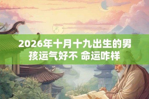 2026年十月十九出生的男孩运气好不 命运咋样 2026年十月十九出生的男孩运气好不 命运咋样