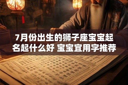 7月份出生的狮子座宝宝起名起什么好 宝宝宜用字推荐