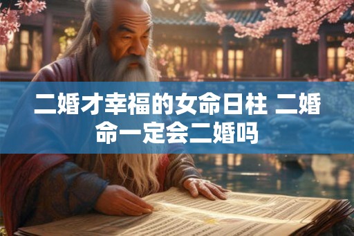 二婚才幸福的女命日柱 二婚命一定会二婚吗