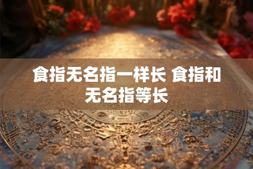 食指无名指一样长 食指和无名指等长 食指无名指一样长 食指和无名指等长