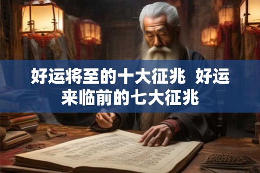 好运将至的十大征兆  好运来临前的七大征兆