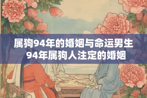 属狗94年的婚姻与命运男生  94年属狗人注定的婚姻