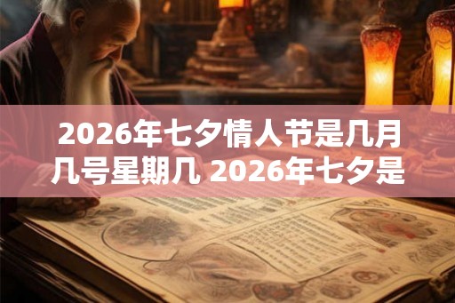 2026年七夕情人节是几月几号星期几 2026年七夕是什么时候